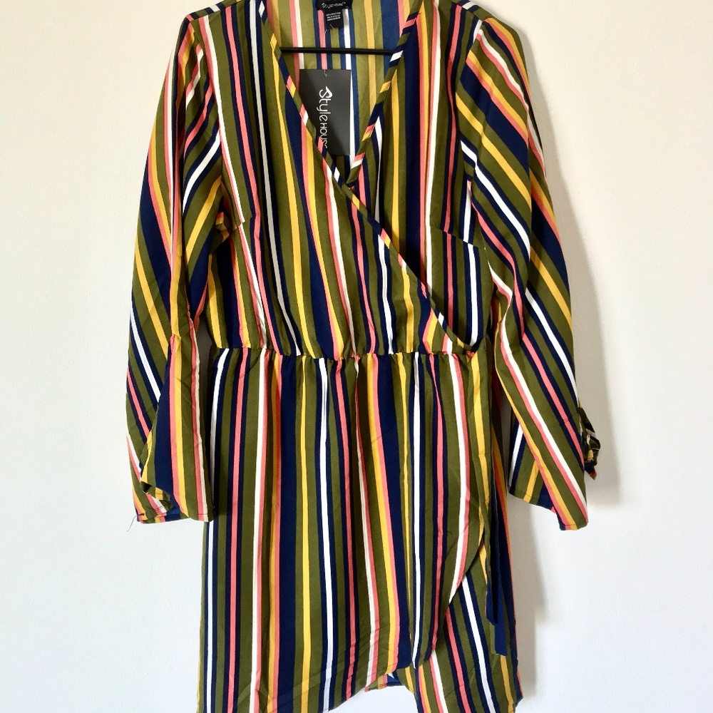 Striped Wrap Dress